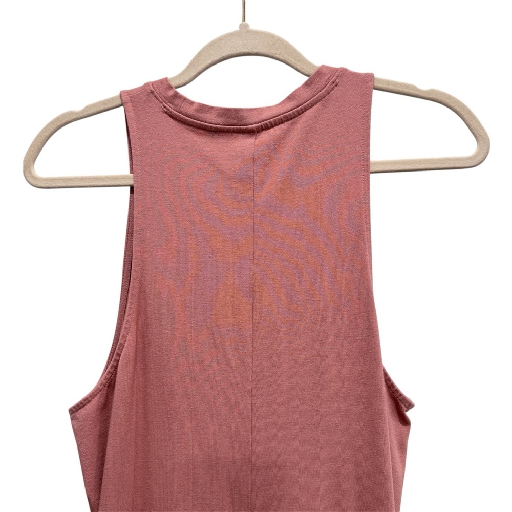 Athleta Destination Maxi Tank Dress Cotton Blend Athleisure Palermo Pink Mauve M - Picture 5 of 10